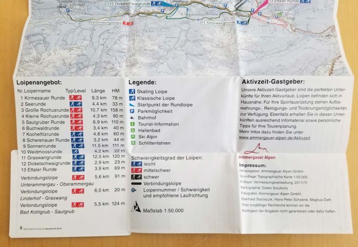 Loipenflyer Ammergauer Alpen